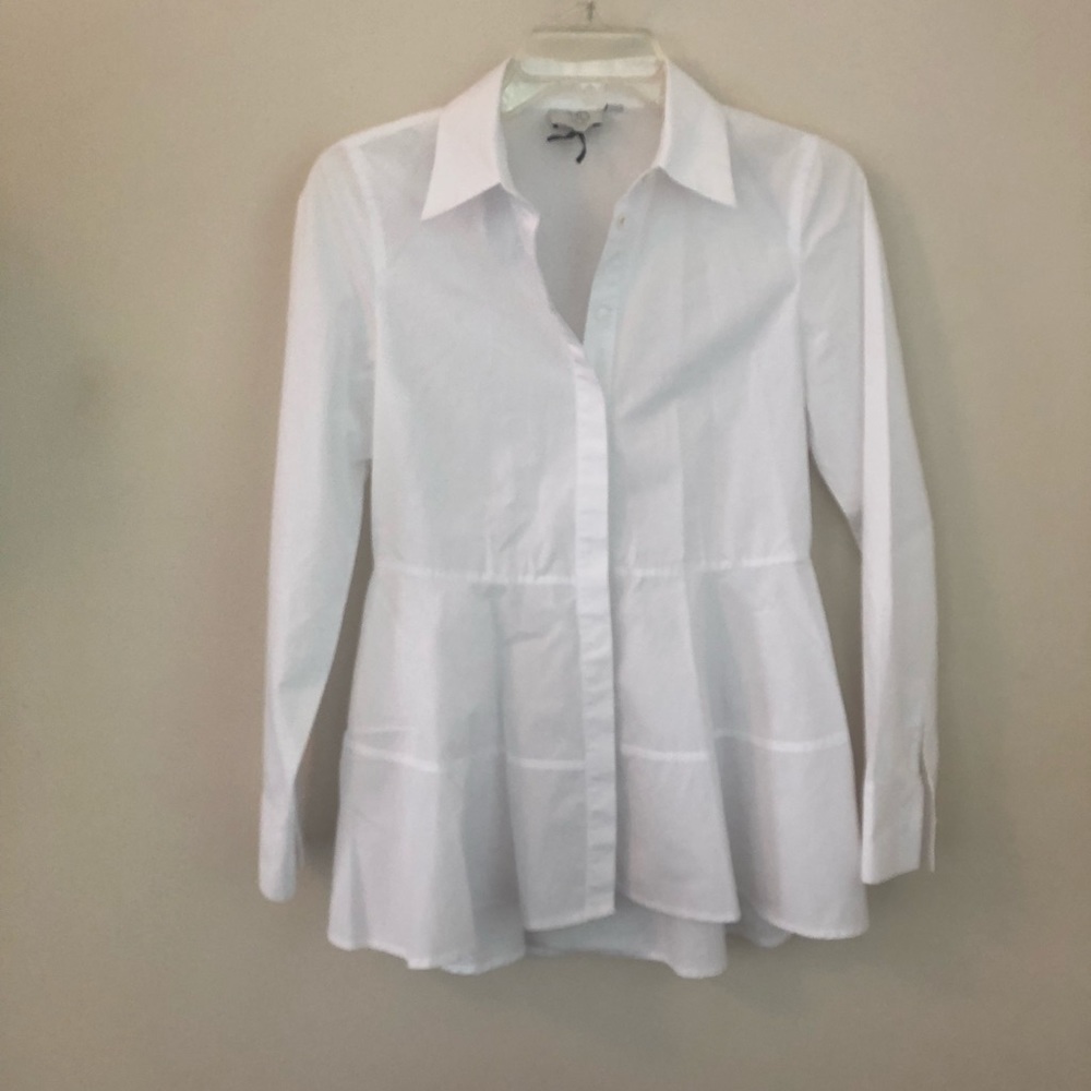 Anthropologie HD in Paris Tie Front Button Top - Picture 2 of 4